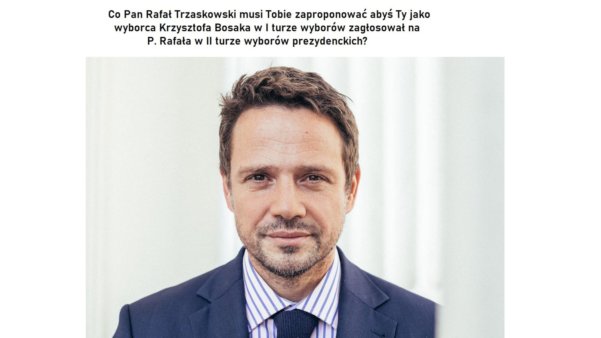 Odwołujący się obecnie do wyborców Konfederacji Trzaskowski robił to już w poprzedniej kampanii prezydenckiej