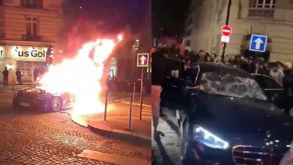 zamieszki w paryżu po awansie psg