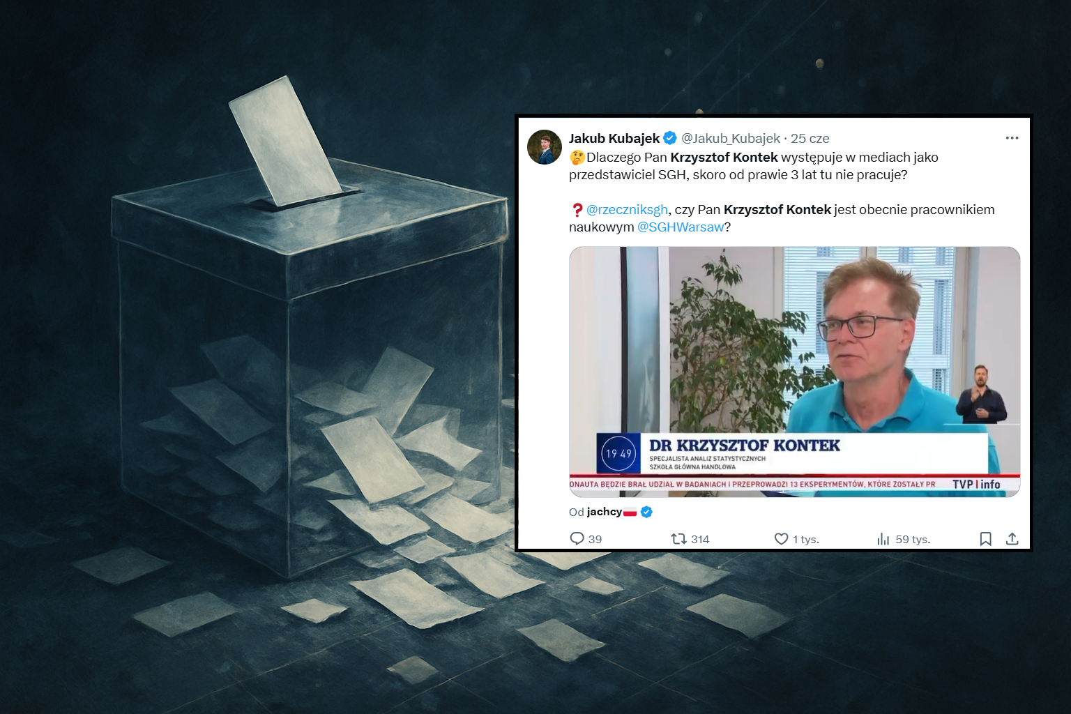 Krzysztof Kontek, SGH, protest wyborczy