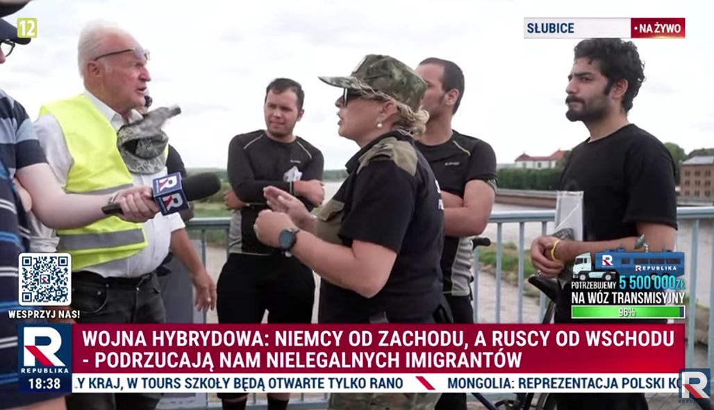 Słubice - most, imigranci