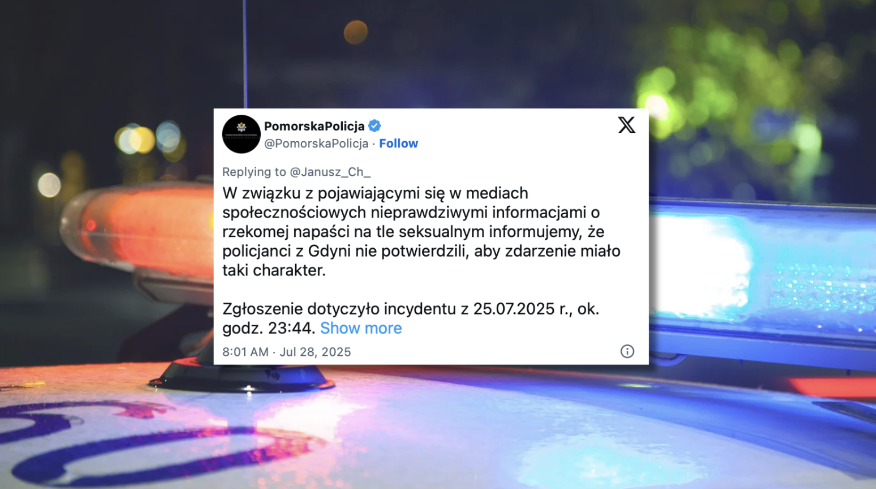 policja, komunikat, gdynia