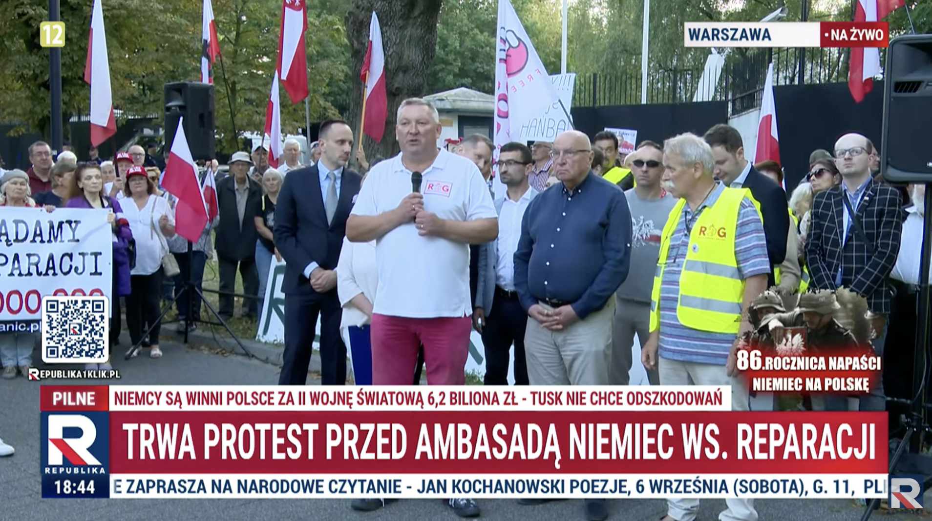 Protest pod Ambasadą Niemiec Protest pod Ambasadą Niemiec