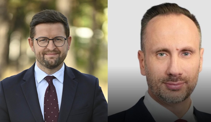 Posłowie Andrzej Śliwka i Janusz Kowalski po kontroli w Ministerstwie Rolnictwa