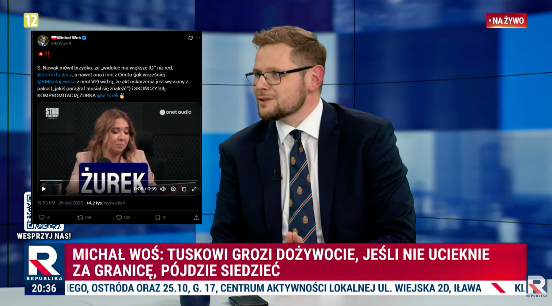 Michał Woś w Telewizji Republika