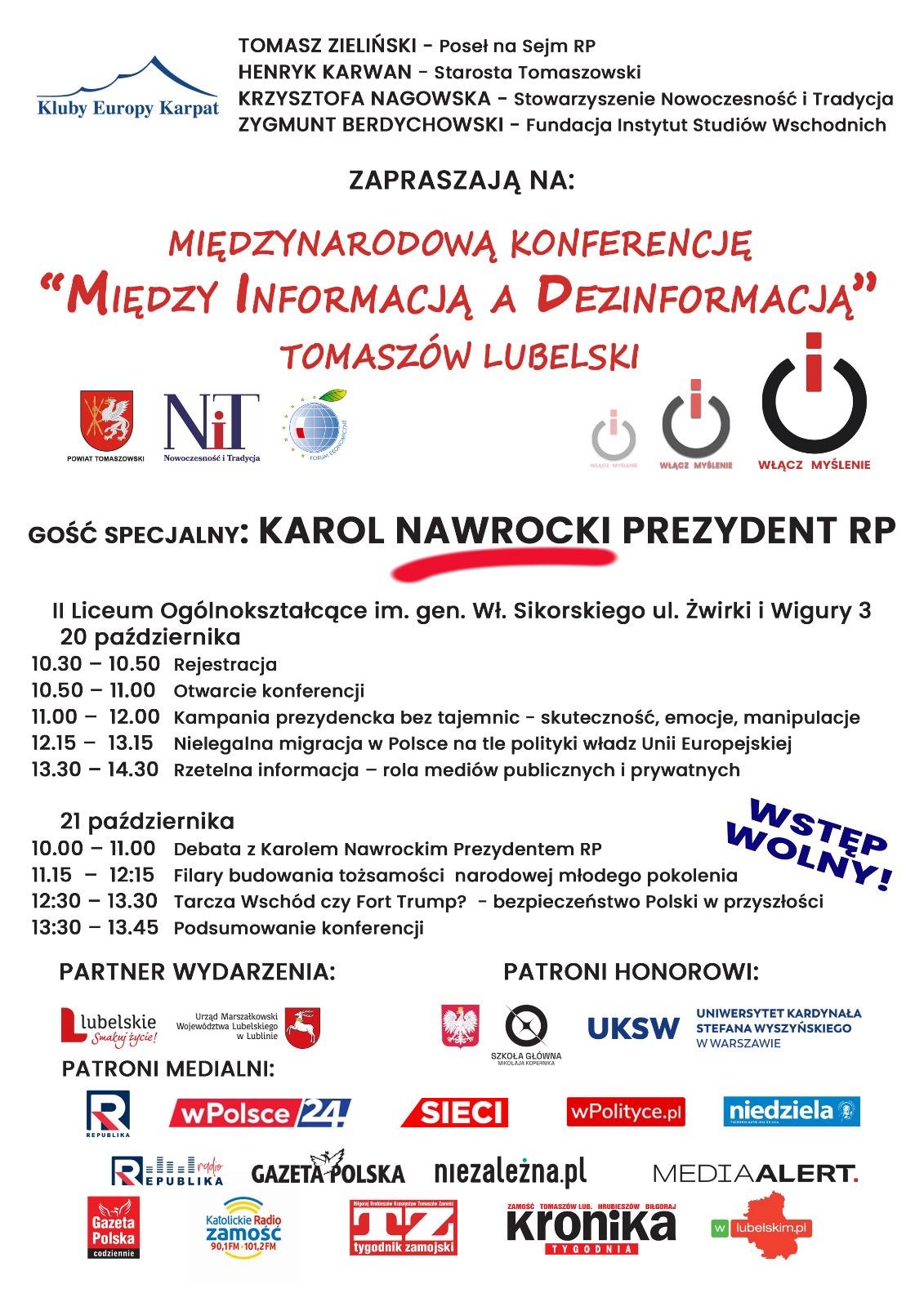 Konferencja o dezinformacji z patronatem Republiki