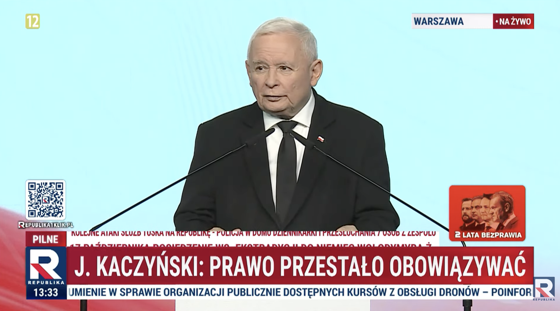 Kaczyński i Błaszczak podsumowali dwa lata rządów Tuska Kaczyński i Błaszczak podsumowali dwa lata rządów Tuska