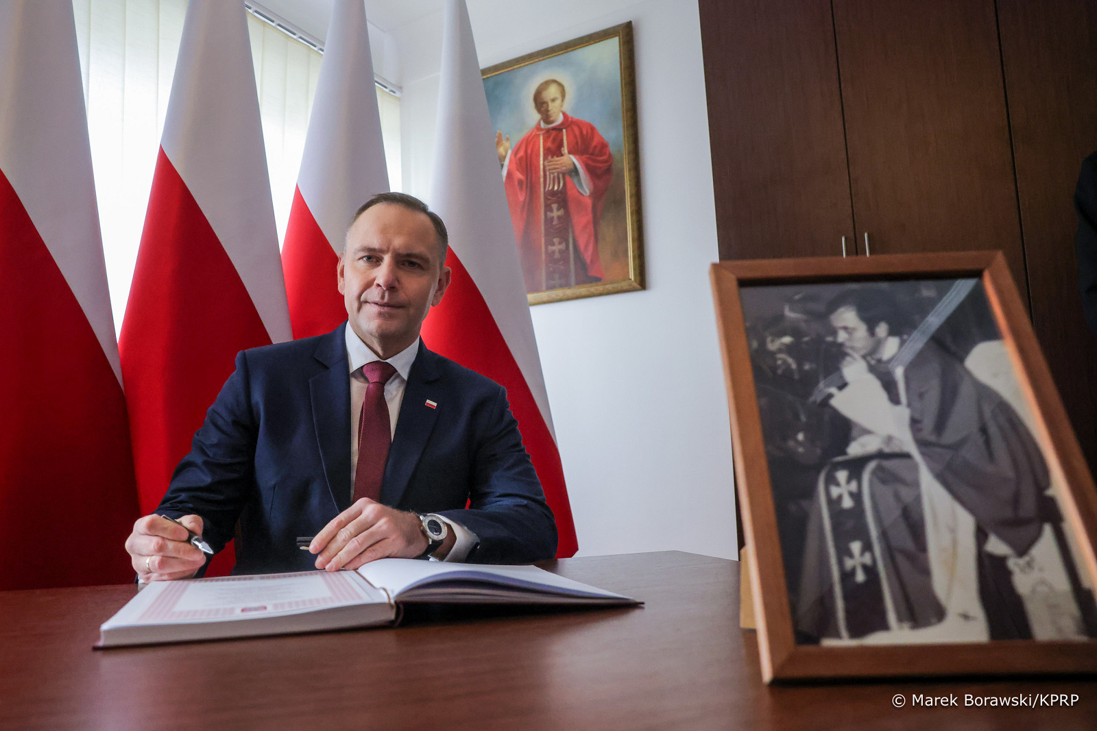 Prezydent Nawrocki upamiętnił ks. Jerzego Popiełuszkę