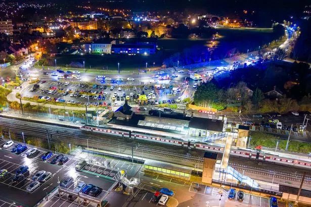 akcja policyjna na stacji Huntingdon