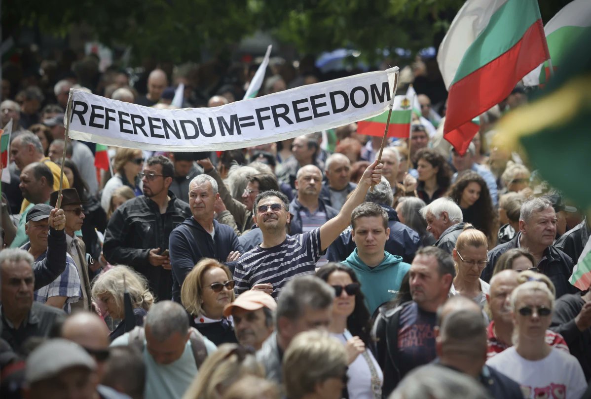 protest przeciw UE w Bułgarii
