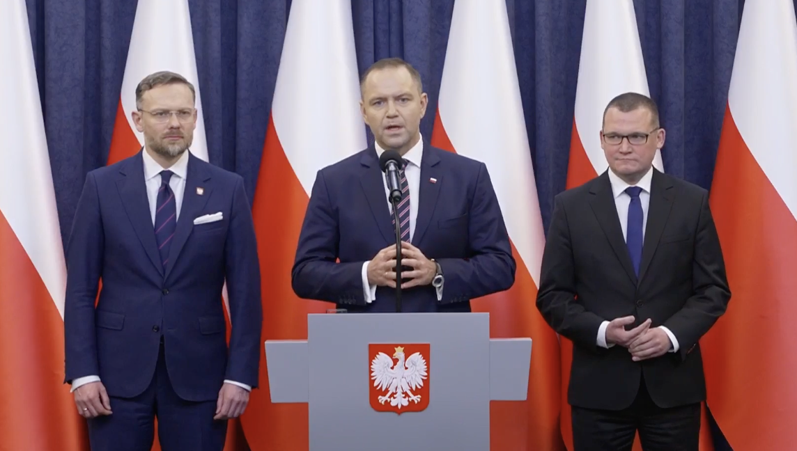 Karol Nawrocki, Zbigniew Bogucki i Paweł Szefernaker