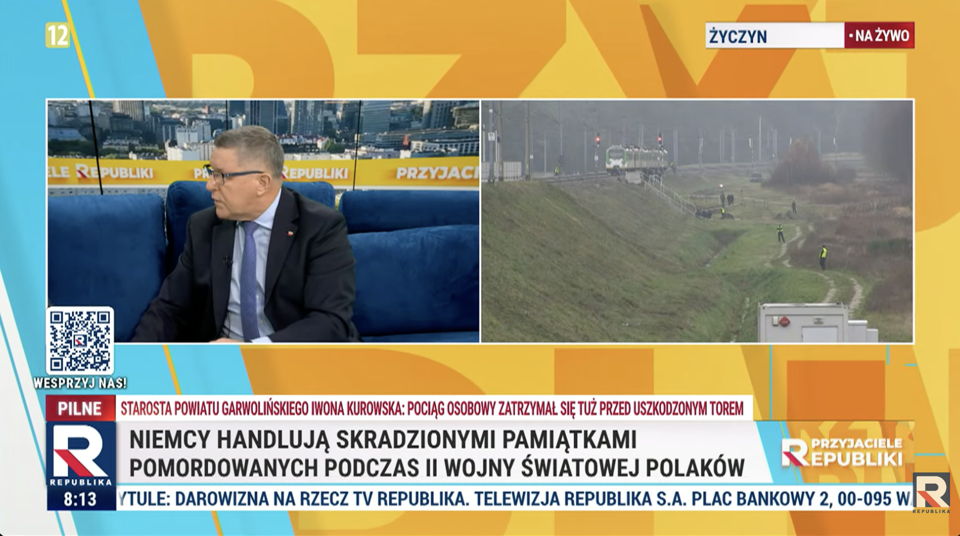 Kuźmiuk na gorąco o porwanej sieci trakcyjnej: &quot;To może być kolejna prowokacja&quot;
