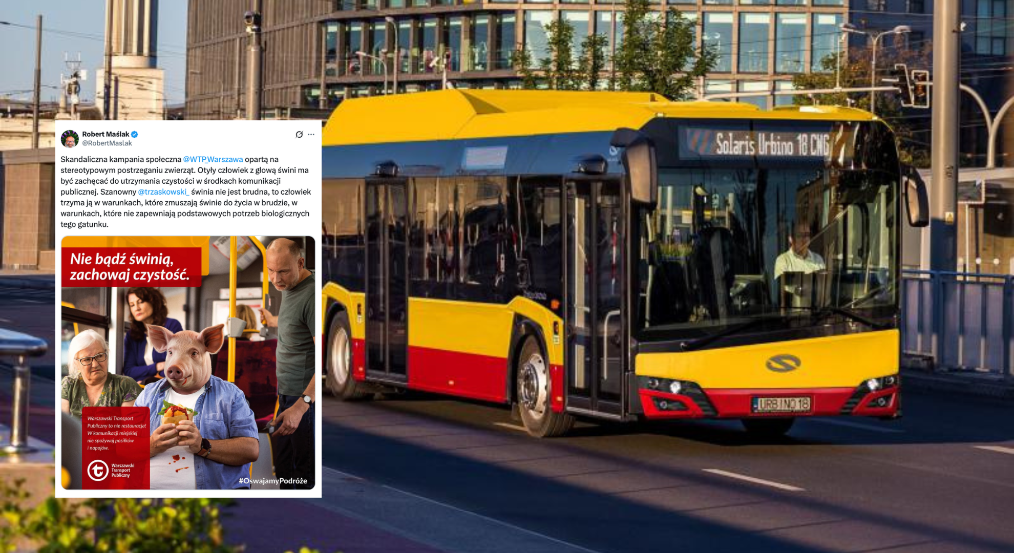 Robert Maślak krytykuje kampanię WTP w Warszawie. „Skandaliczna akcja oparta na stereotypach”