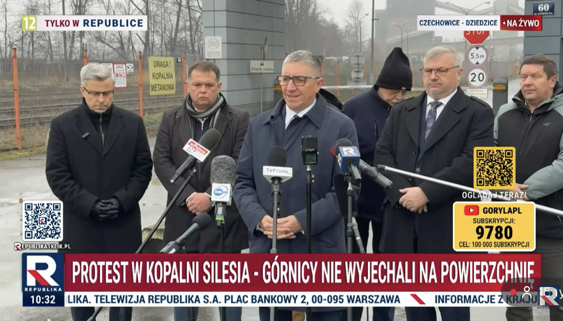Protest górników w kopalni Silesia