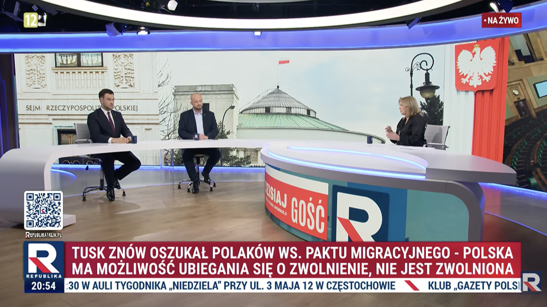 Goście Danuty Holeckiej ostro o pakcie migracyjnym i katastrofie w ochronie zdrowia