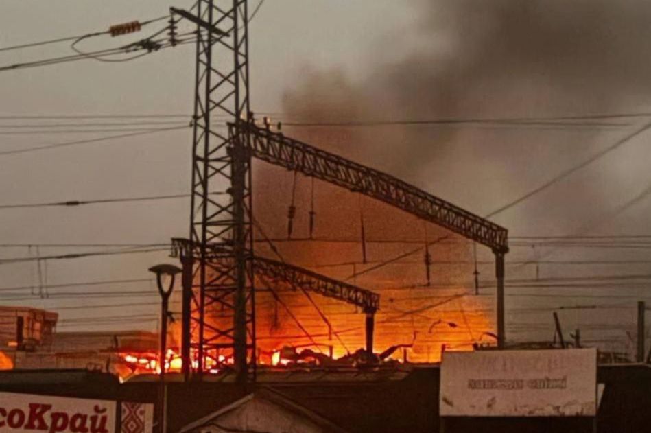 ukraińska stacja kolejowa