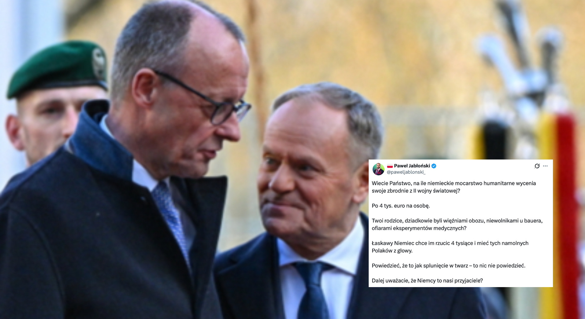 4 tys. euro od Niemców za gehennę II wojny światowej. Ostra reakcja Pawła Jabłońskiego