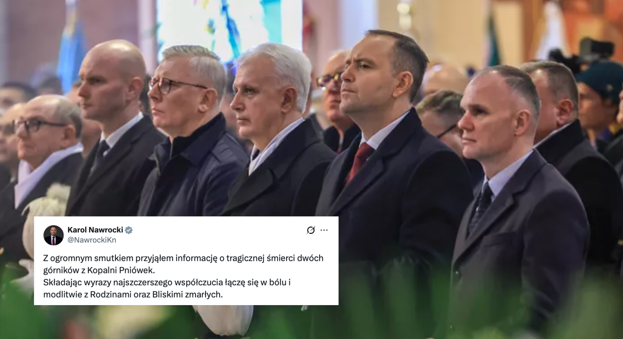 Nawrocki składa kondolencje po tragedii w Pniówku