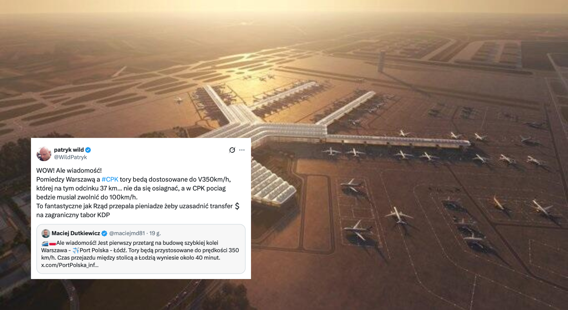 350 km/h tylko na papierze? Internauci punktują rząd Tuska ws. CPK