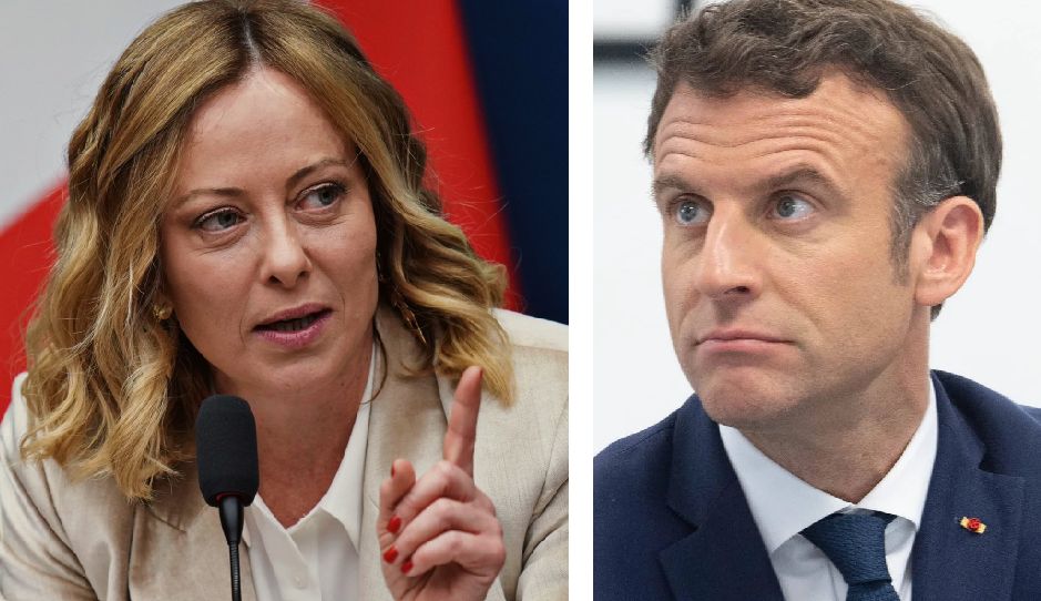 Giorgia Meloni i Emmanuel Macron