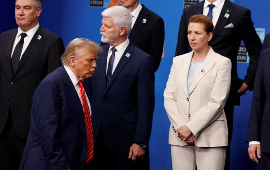 Donald Trump i Mette Frederiksen