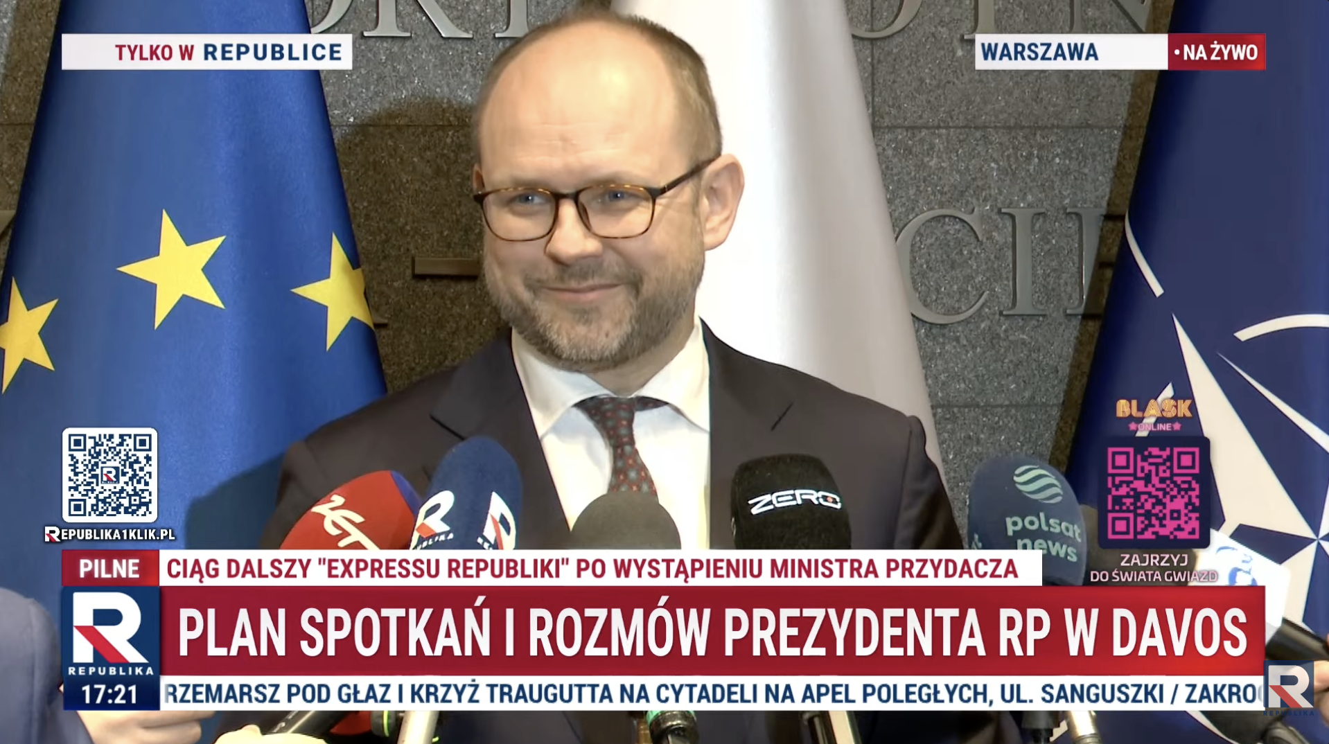 Przydacz o misji prezydenta w Davos