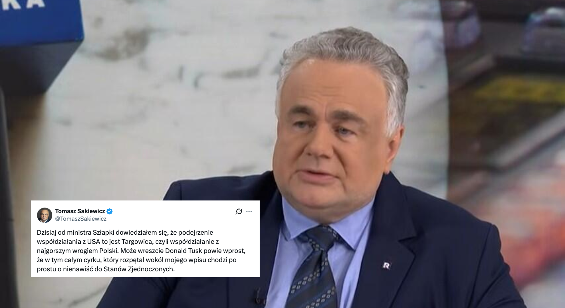 Szłapka atakuje Sakiewicza po wpisie o Wenezueli