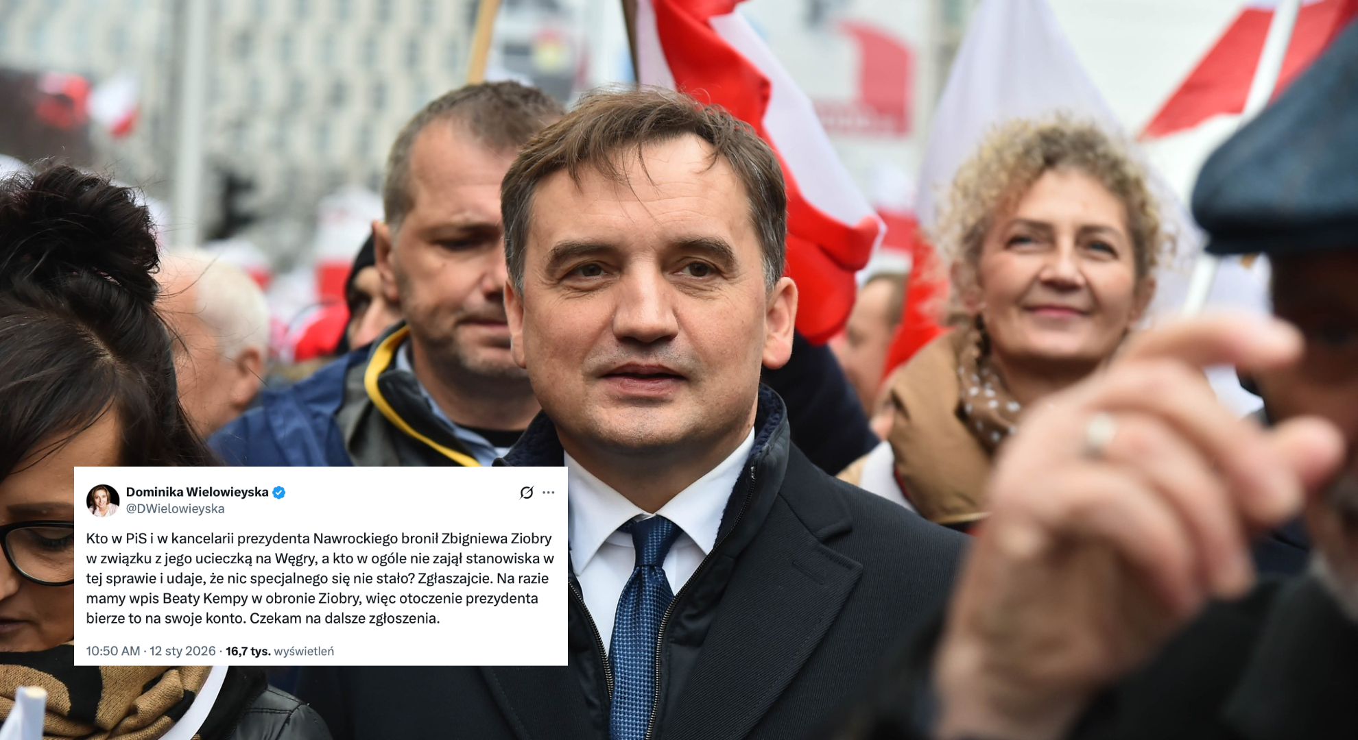 Dziennikarka „GW”: zglaszajcie kto bronił Ziobrę