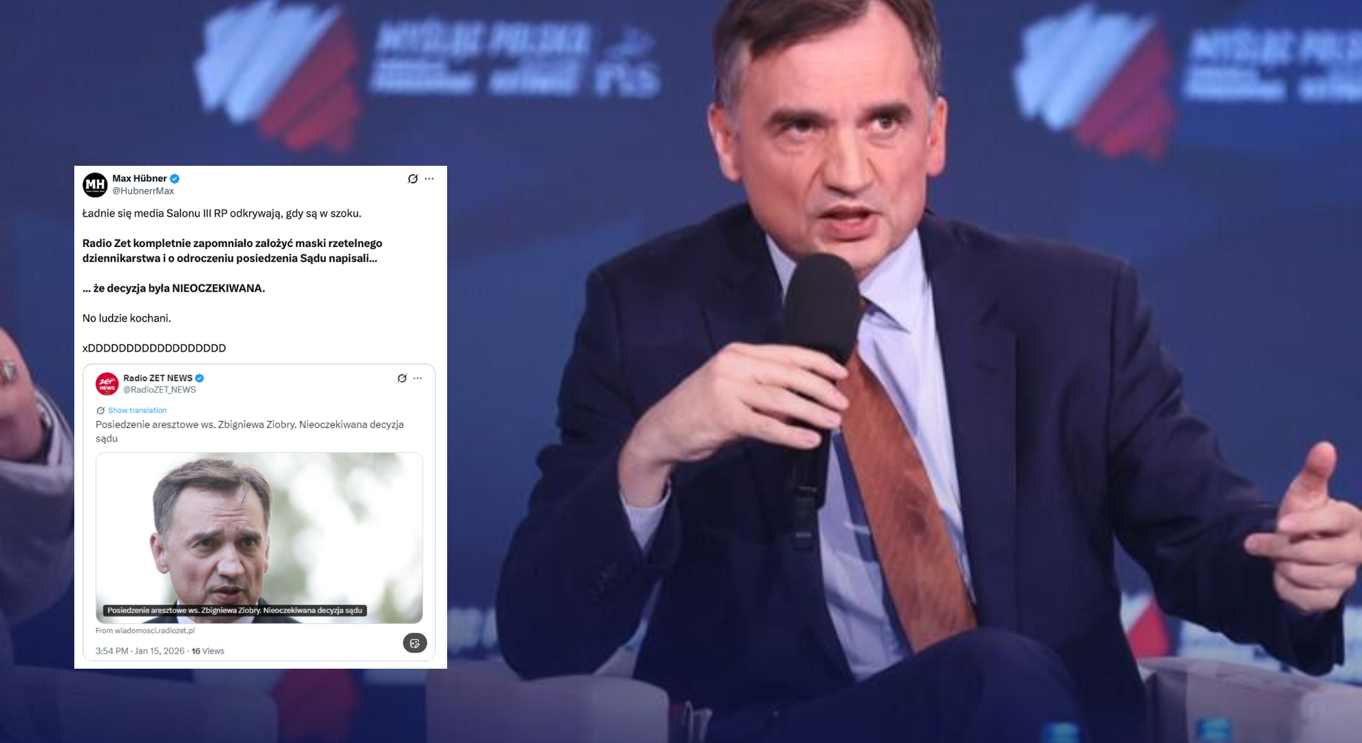 Internauci krytykują media po decyzji sądu ws. Ziobry