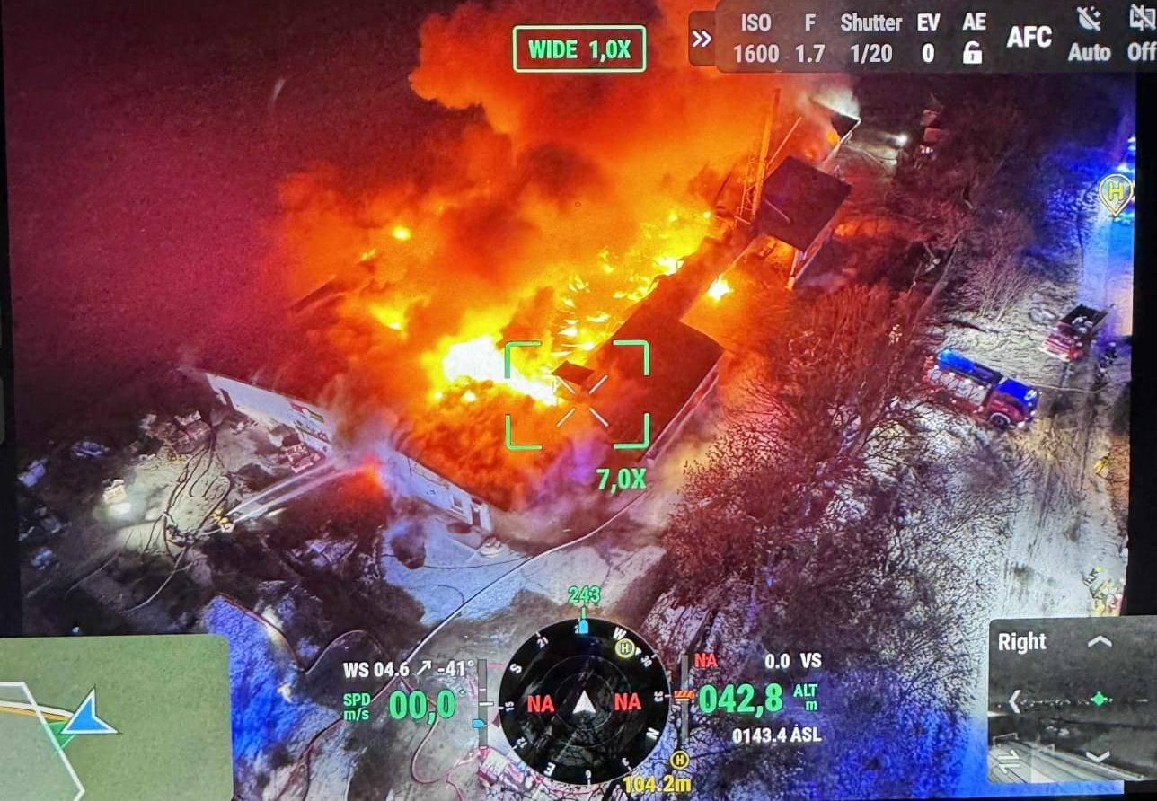 pożar w Cieninie Zabornym