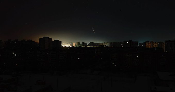 nocny atak na Ukrainę