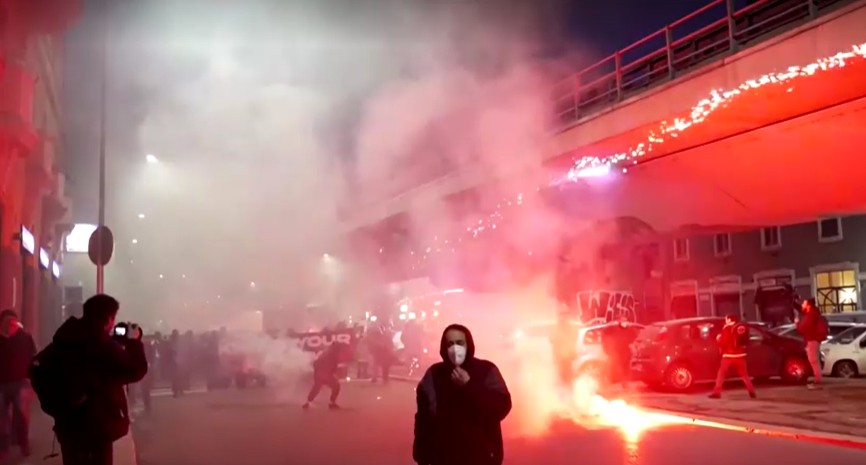 protesty w Mediolanie