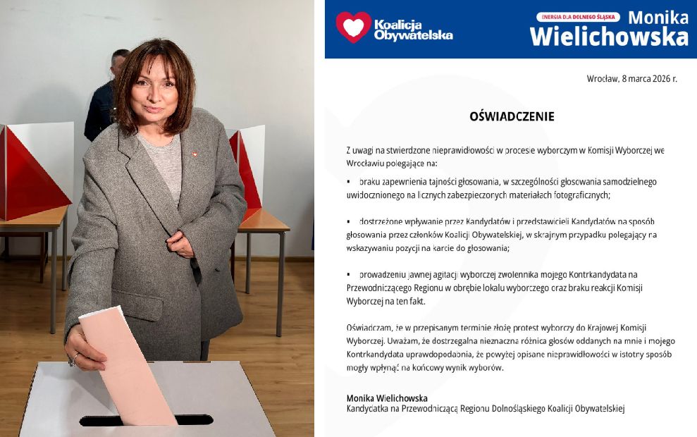Monika Wielichowska składa protest