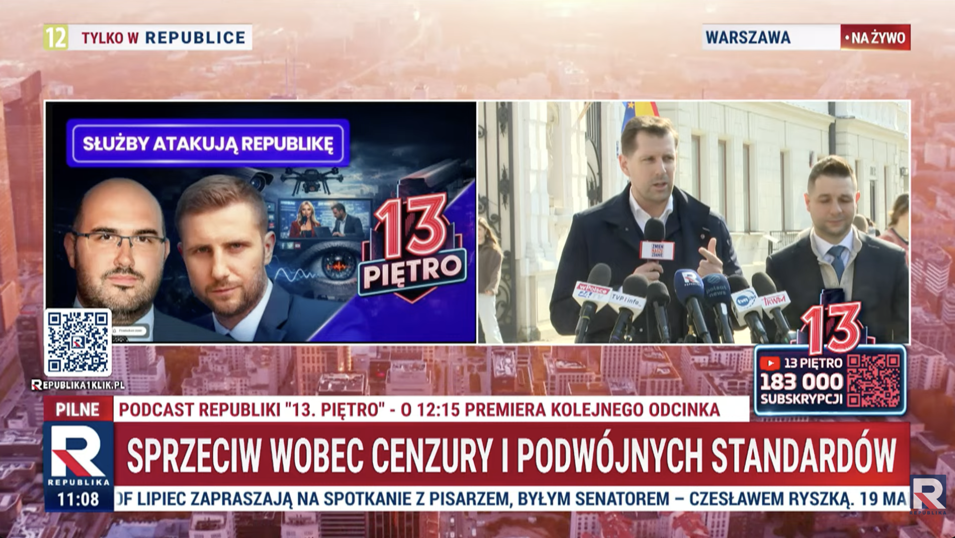 Politycy PiS protestują pod UW. „To jest złamanie konstytucji”