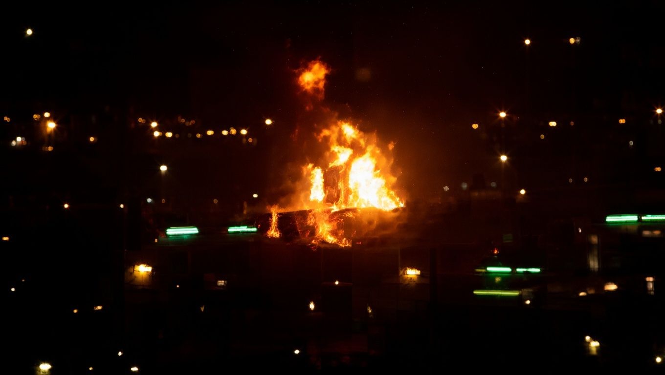 pożar koło lotniska w Dubaju