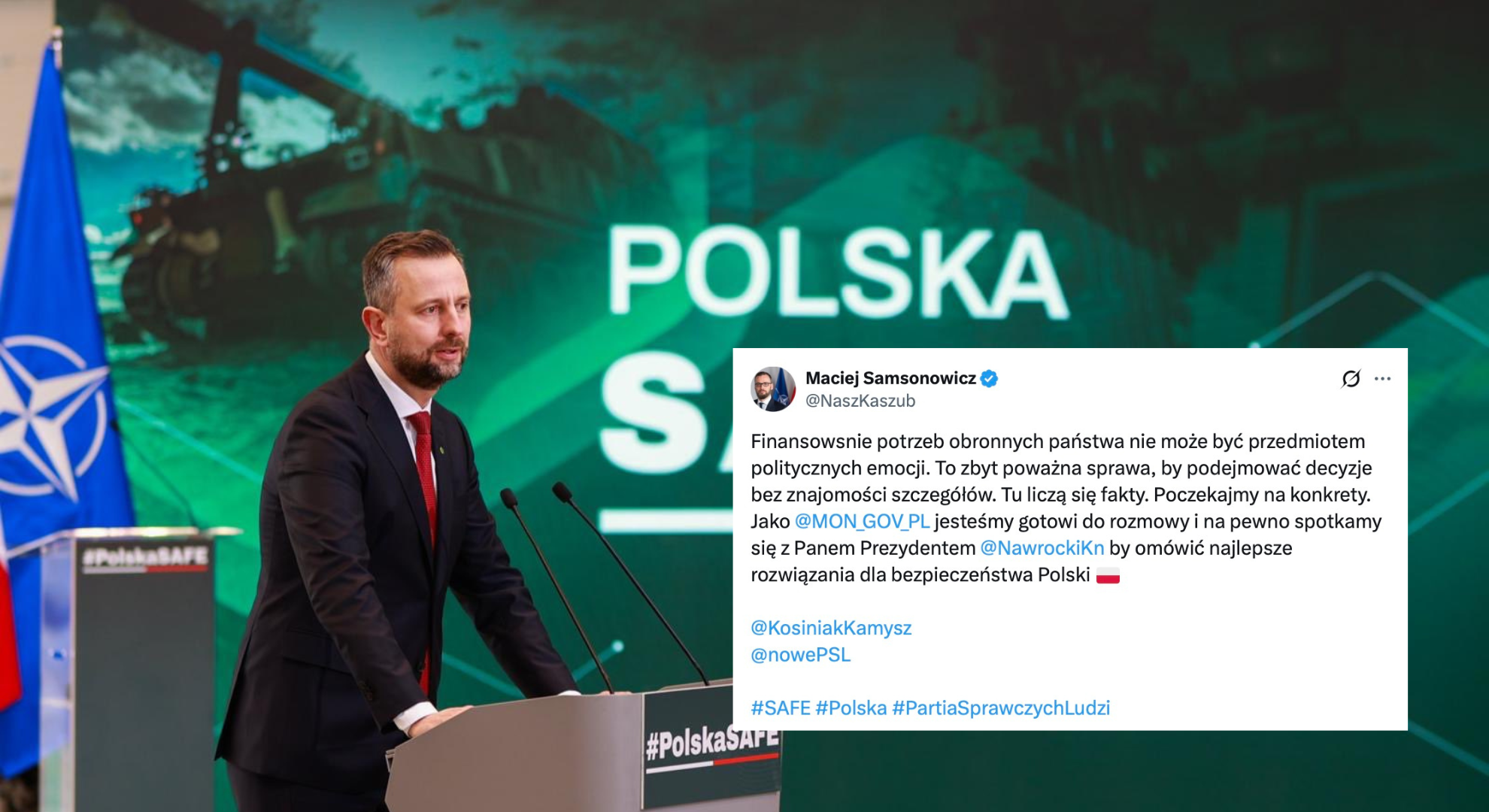 Niejasne stanowisko PSL ws. programu SAFE