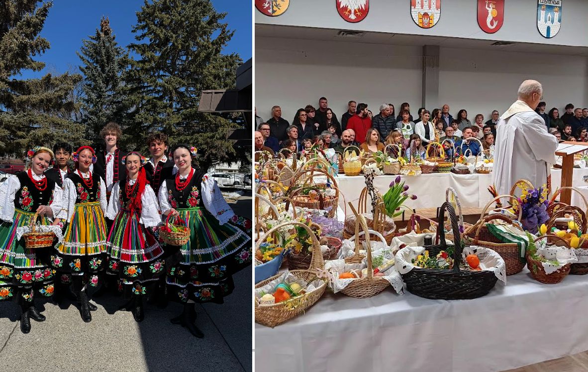święcenie pokarmów w polskiej parafii w Calgary