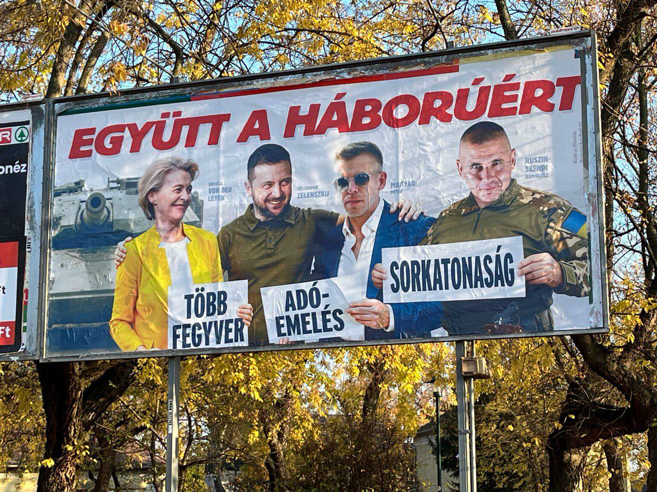wybory na Węgrzech, baner wyborczy