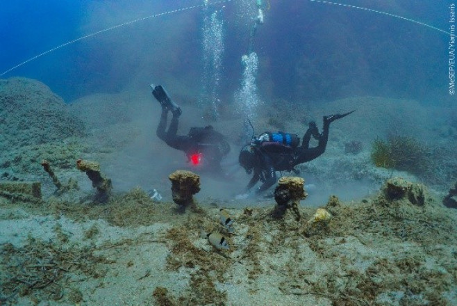 wyławianie fragmentu Partenonu