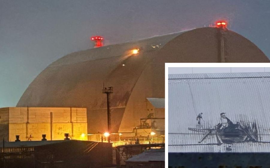 dziura w czarnobylskim sarkofagu