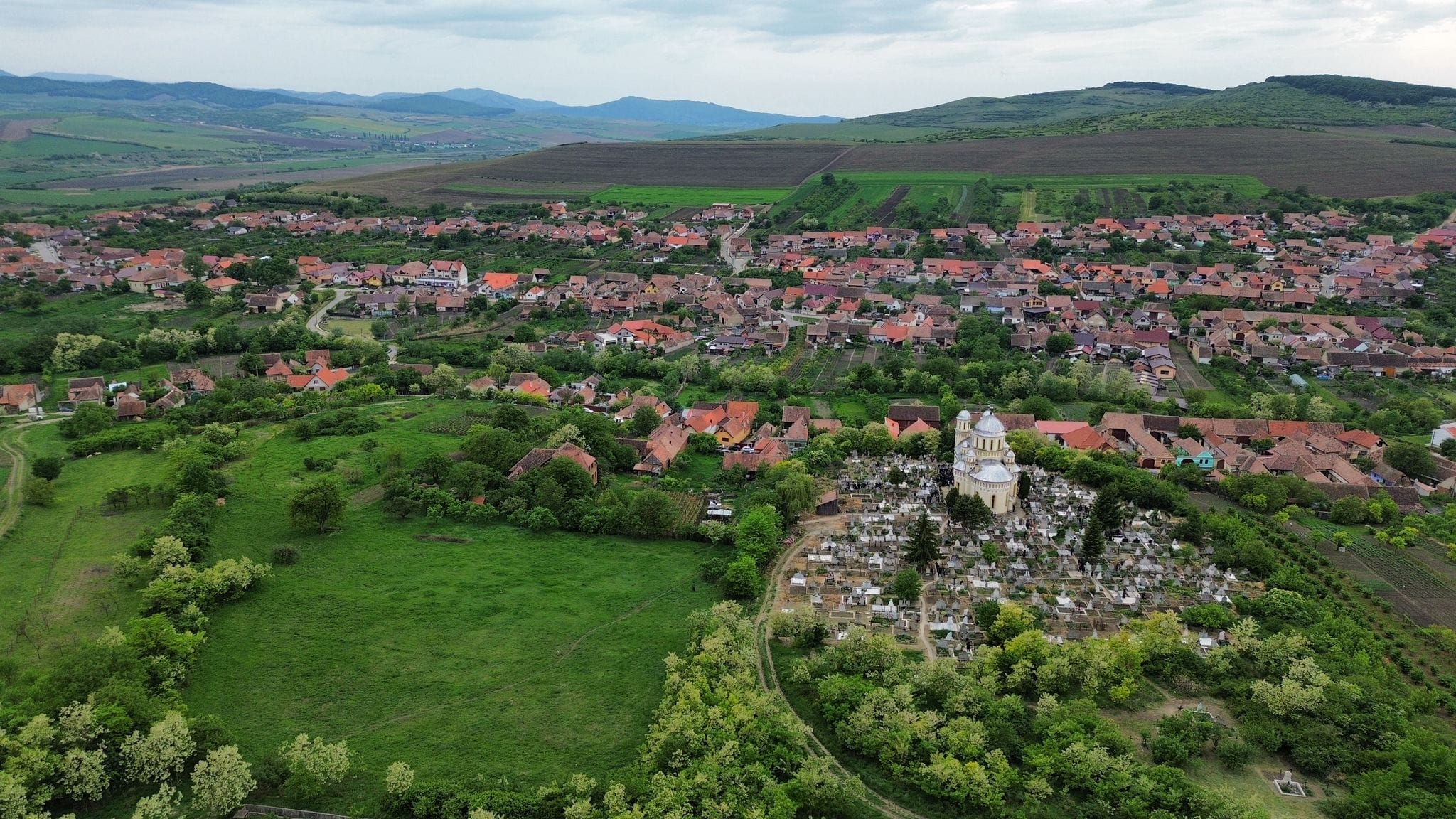 gmina Cut, widok z lotu ptaka