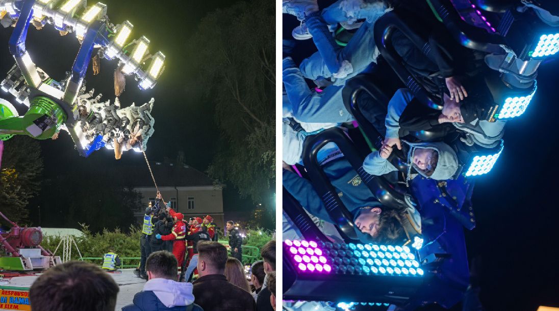 awaria karuzeli w Rumunii