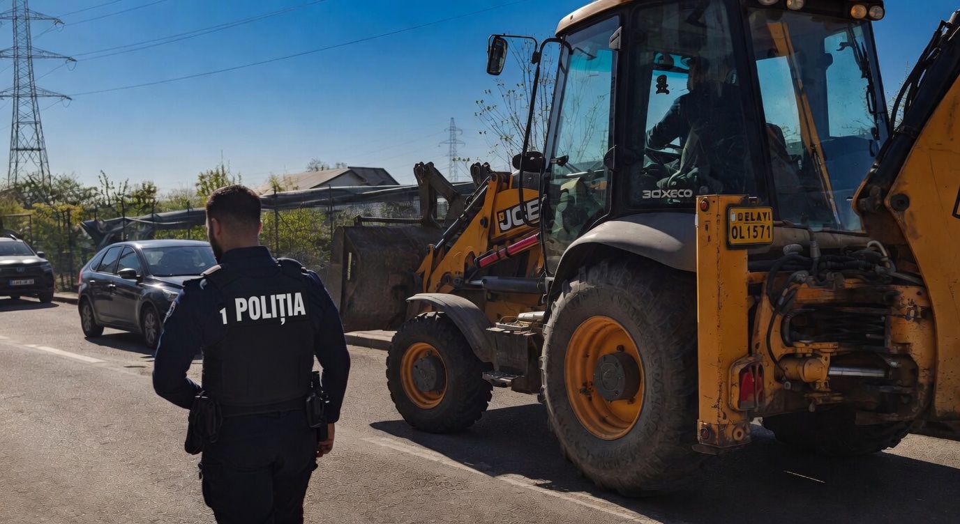 przyjechał buldożerem po rosyjskiego drona