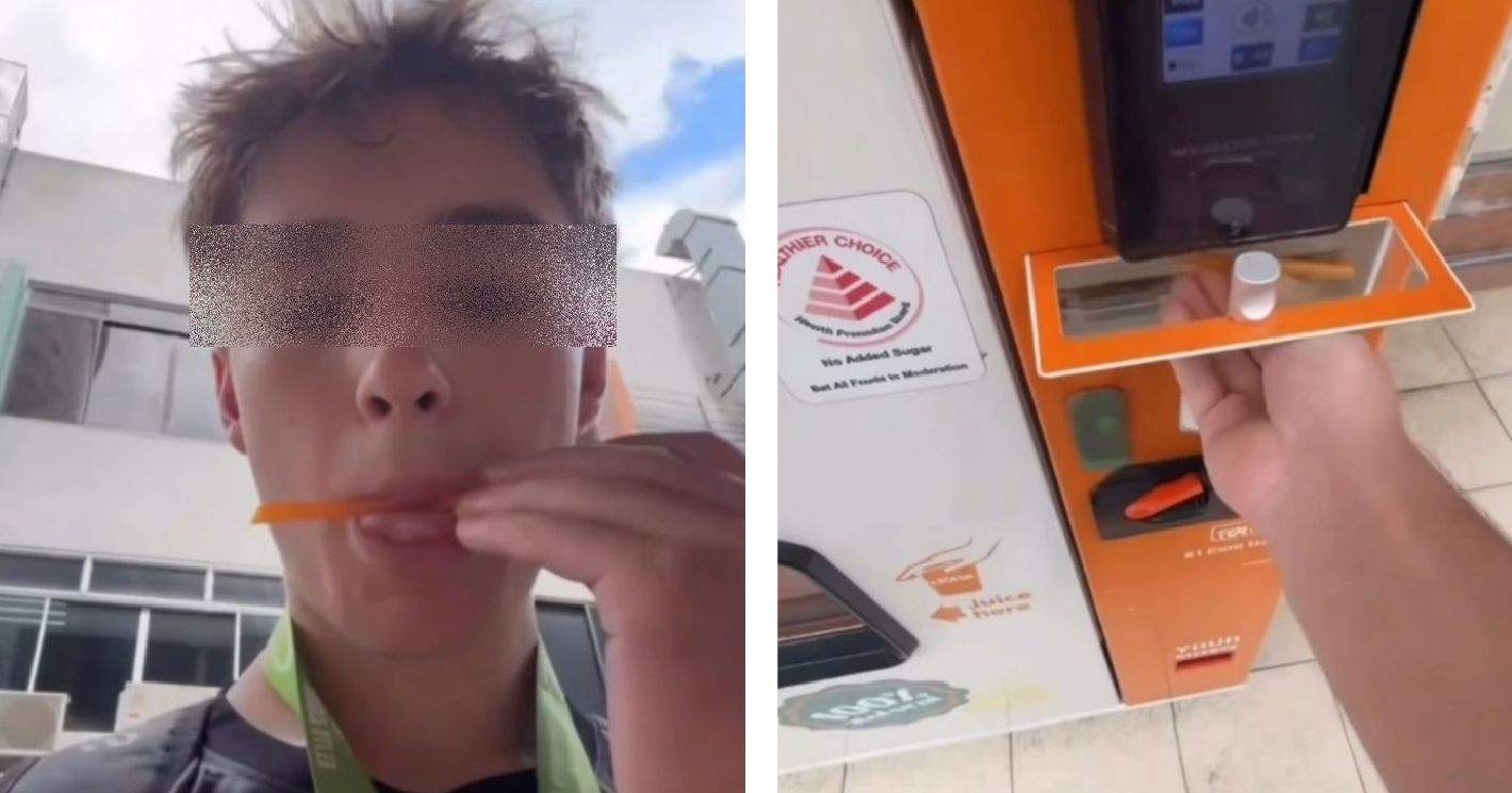 polizał słomkę w Singapurze