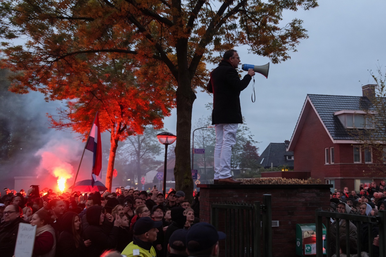 protest w Loosdrecht, w Holandii