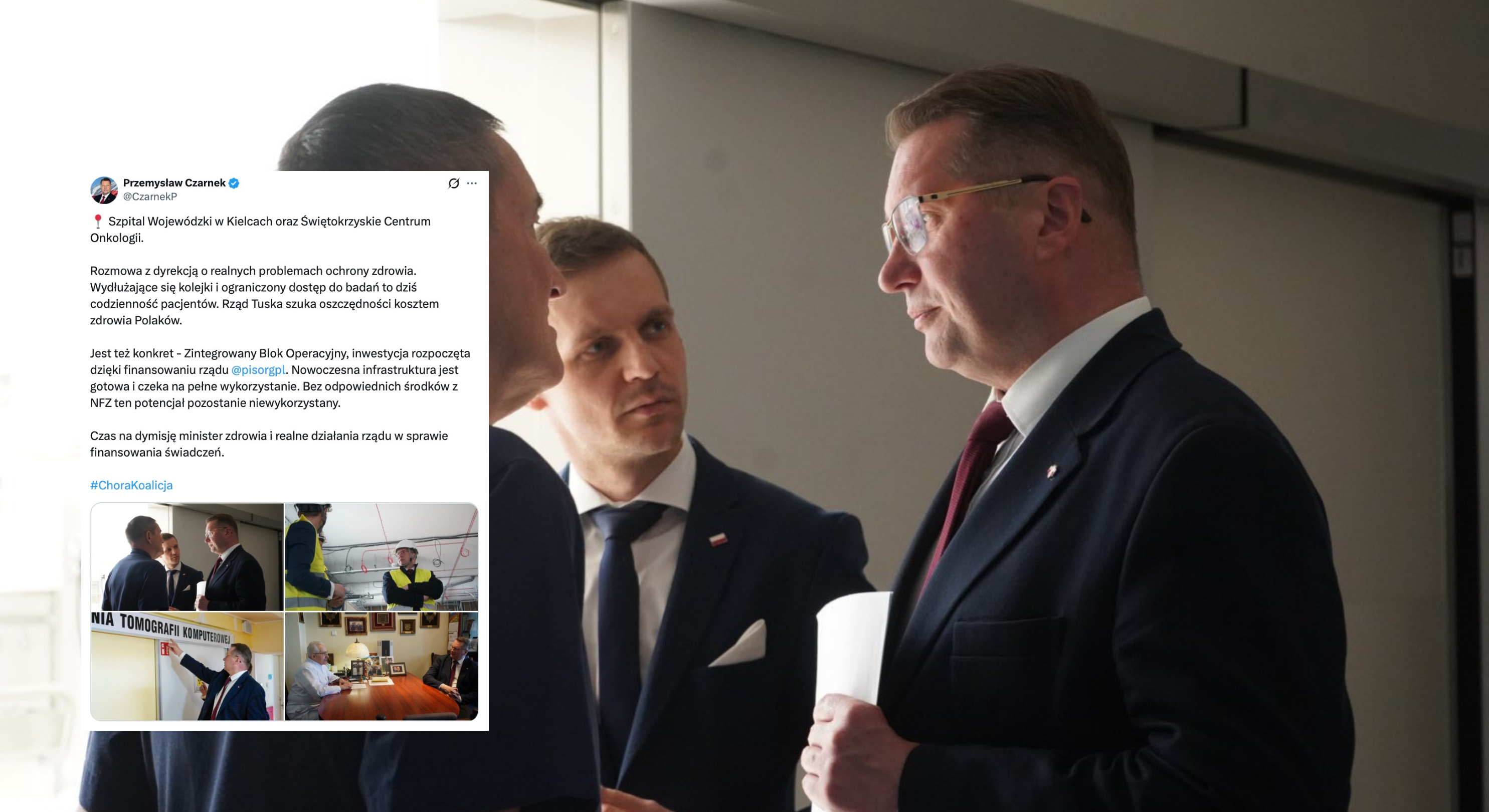 Szpitale bez pieniędzy. Czarnek ostro krytykuje rząd Tuska