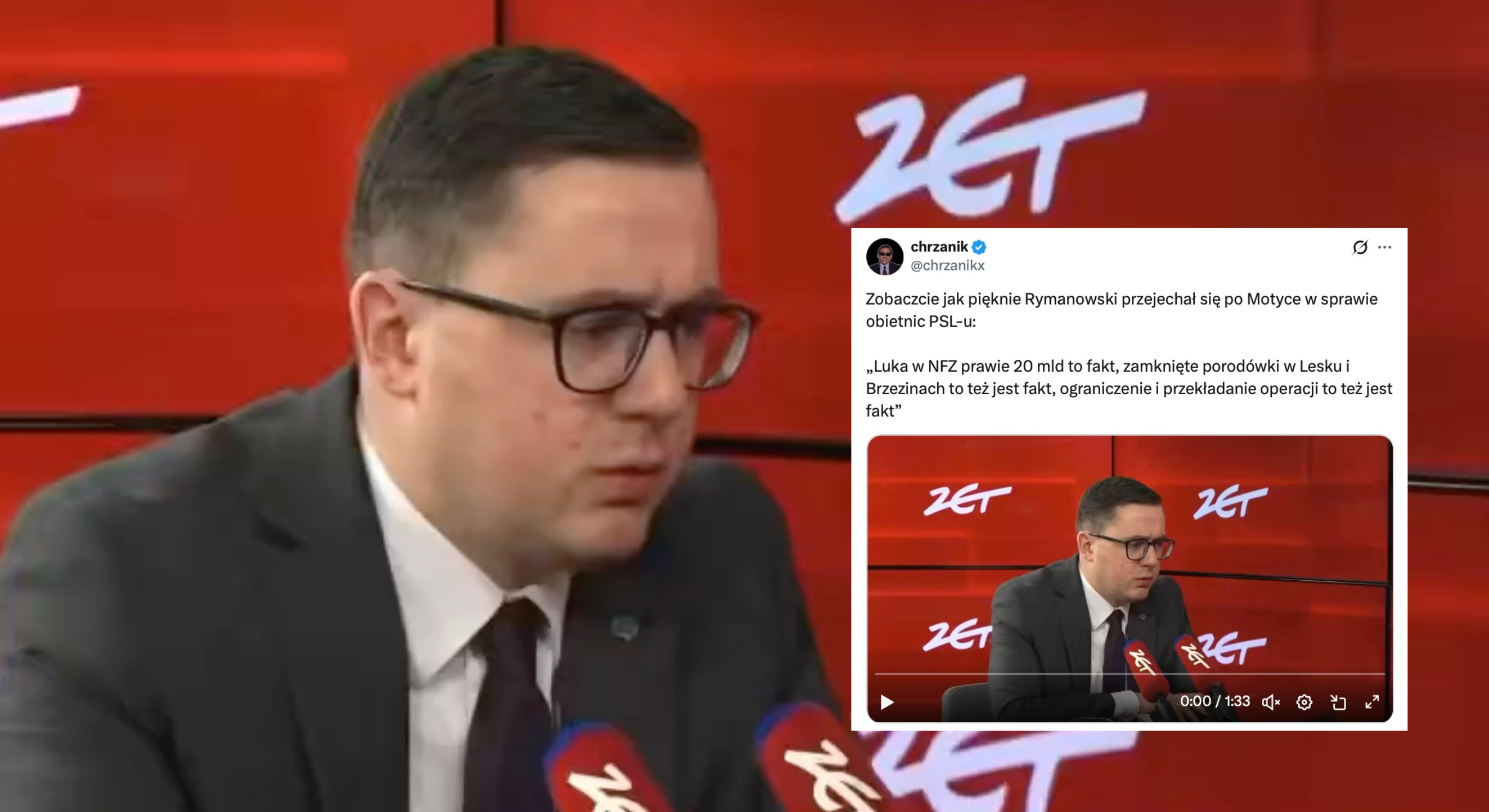 Rymanowski punktuje ministra PSL w sprawie służby zdrowia