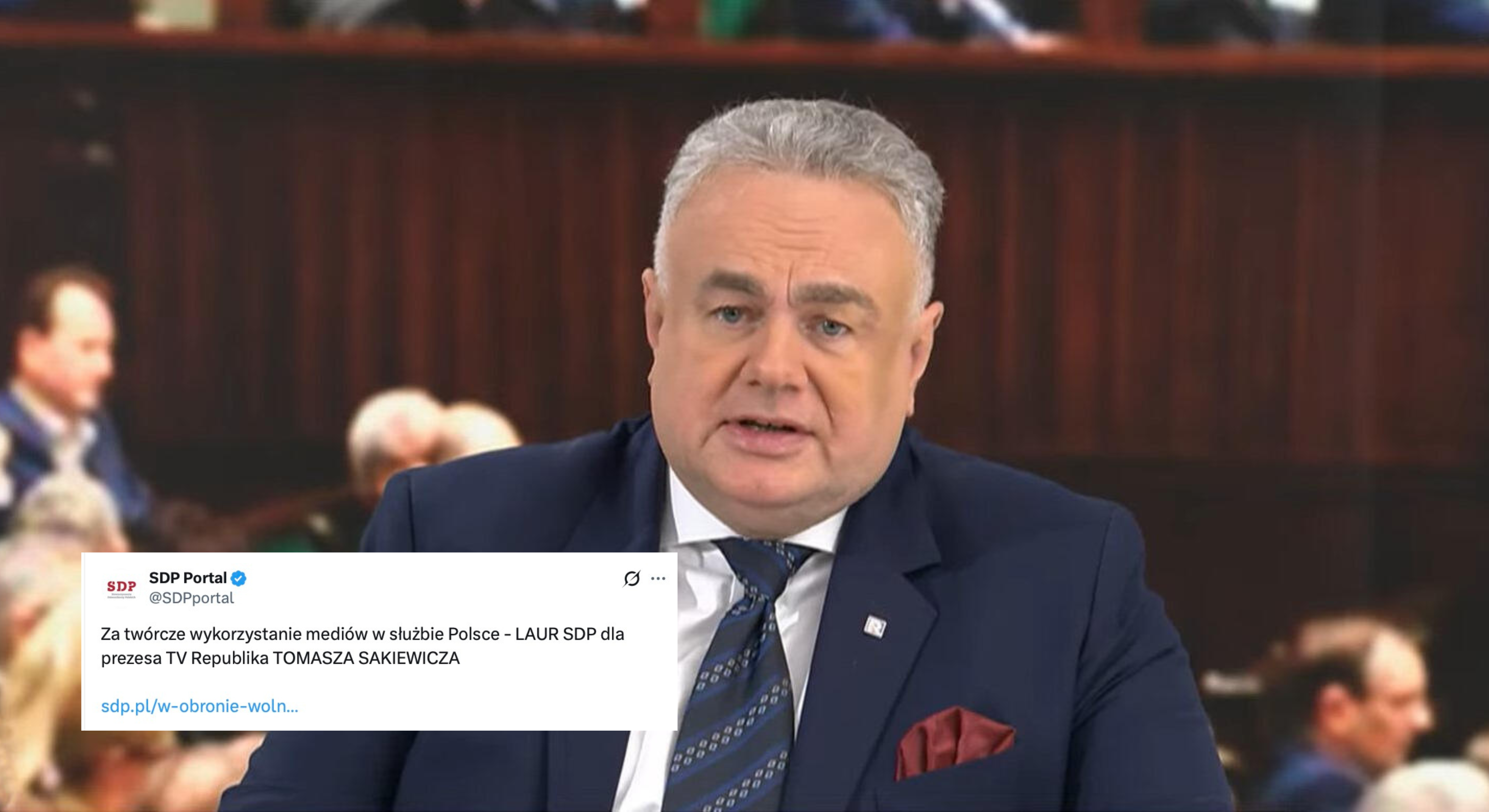 Tomasz Sakiewicz nagrodzony Laurem SDP