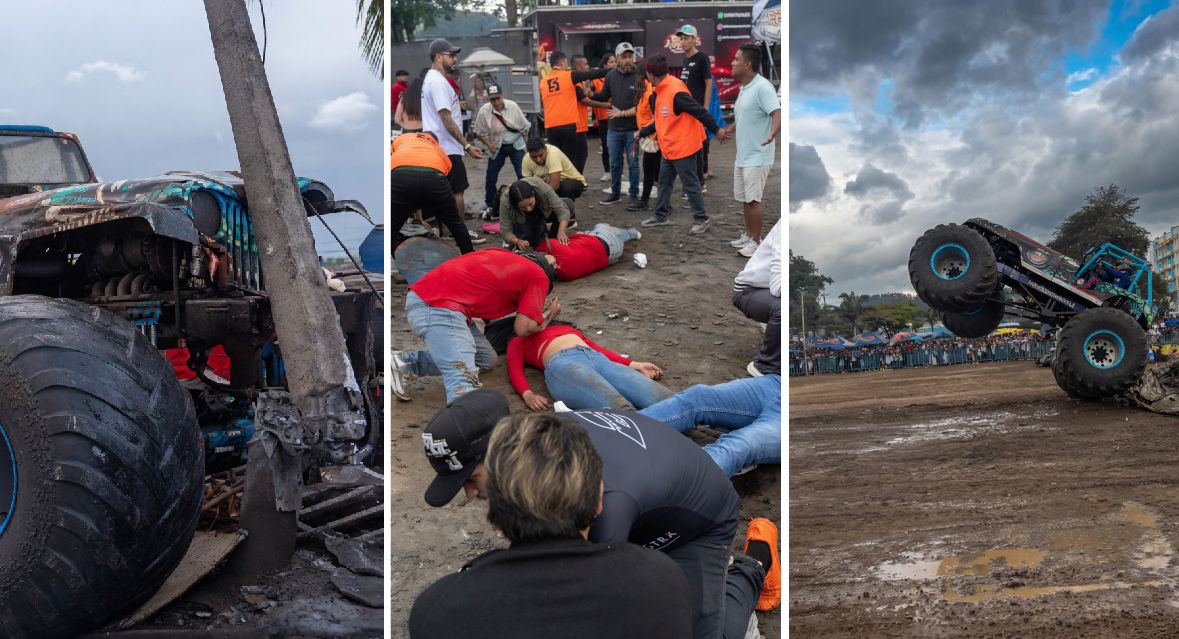 wypadek na pokazie monster trucków w Kolumbii
