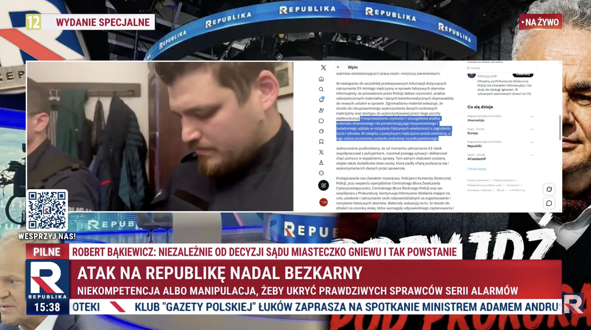 Sakiewicz po komunikacie Policji ws. wtargnięcia do jego domu: "W tej chwili trwa zacieranie śladów"