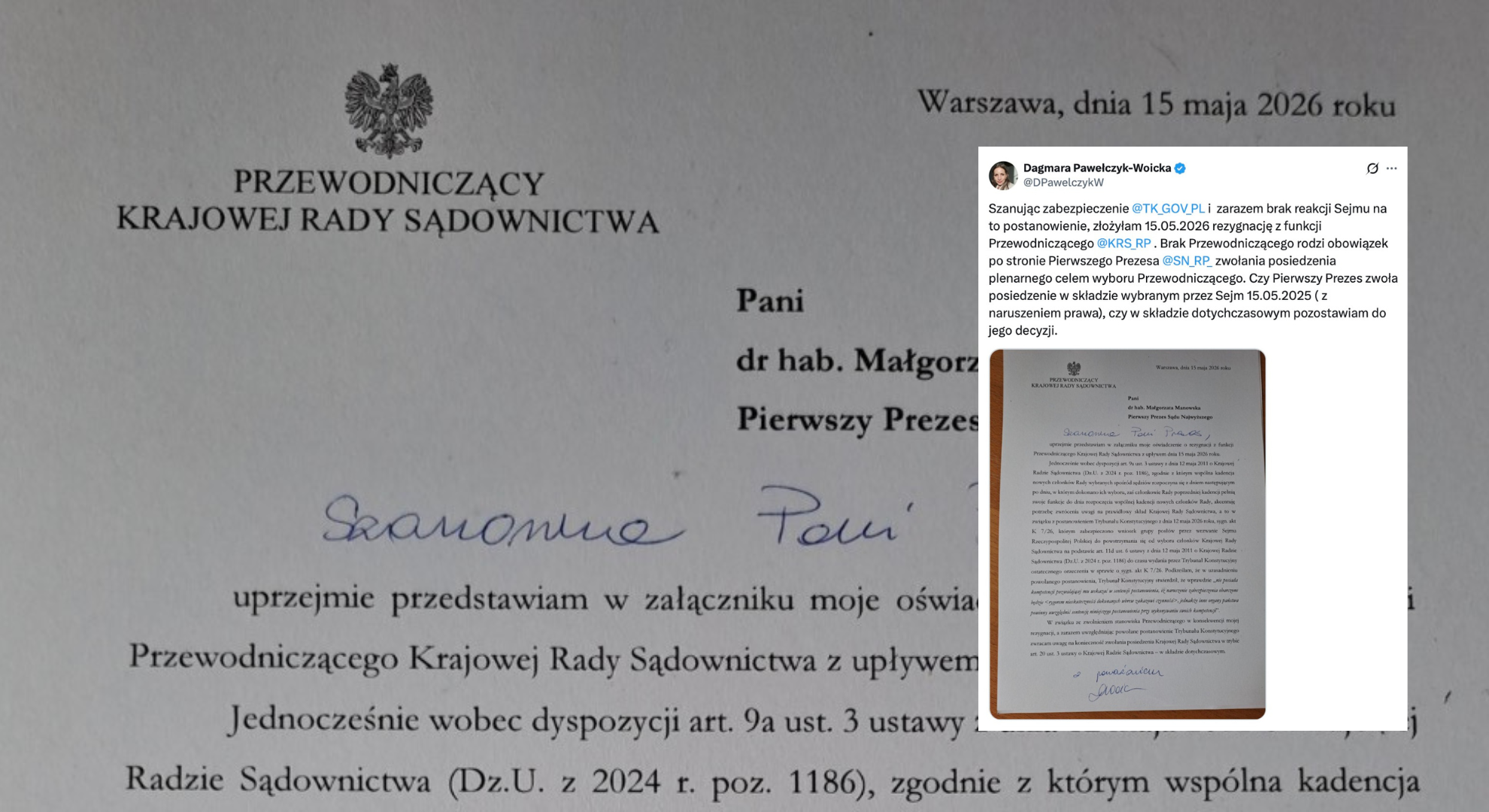 Pawełczyk-Woicka rezygnuje z funkcji przewodniczącej KRS